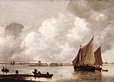 Jan Van Goyen Famous Paintings - Haarlemer Meer